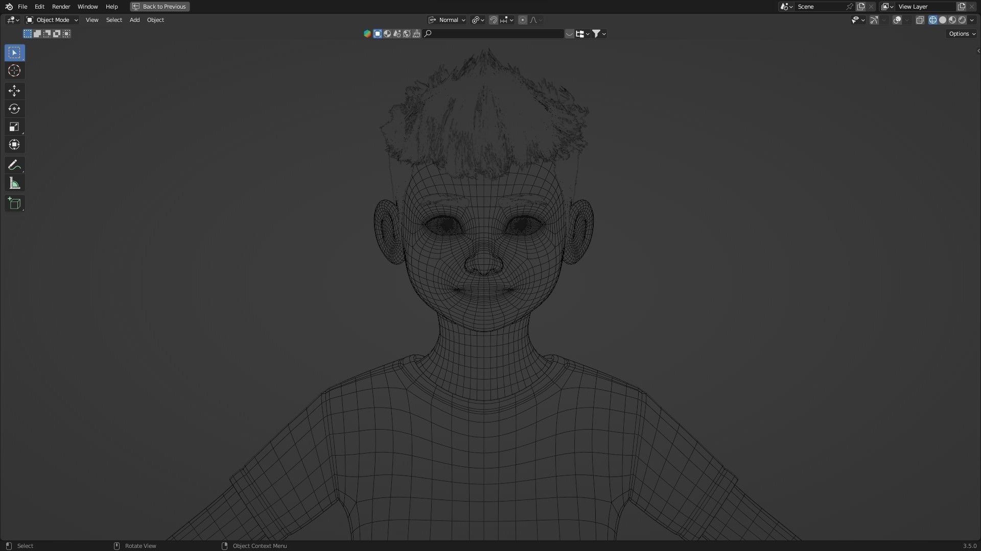 Man Boy Teen Cartoon Character Low-poly 3D model_30