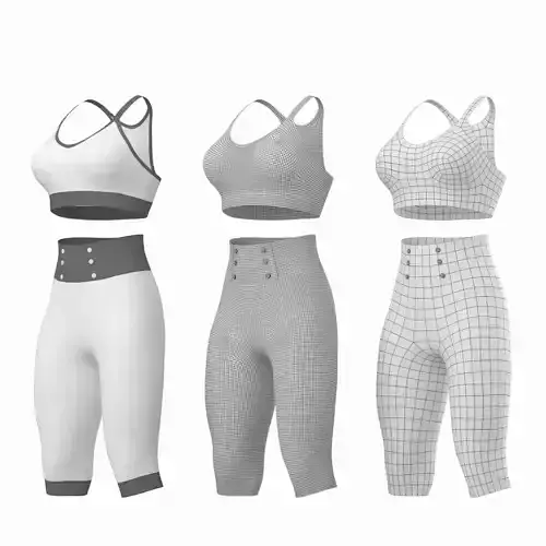 Woman Sportswear 04 Base Mesh Design Kit 3D model