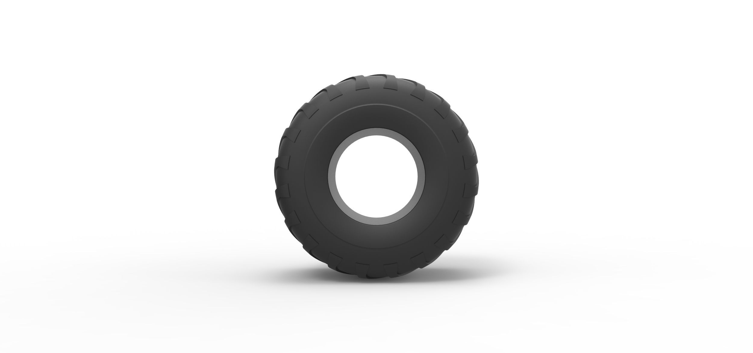 Monster Jam tire 28 Scale 1 to 25 3D print model_4