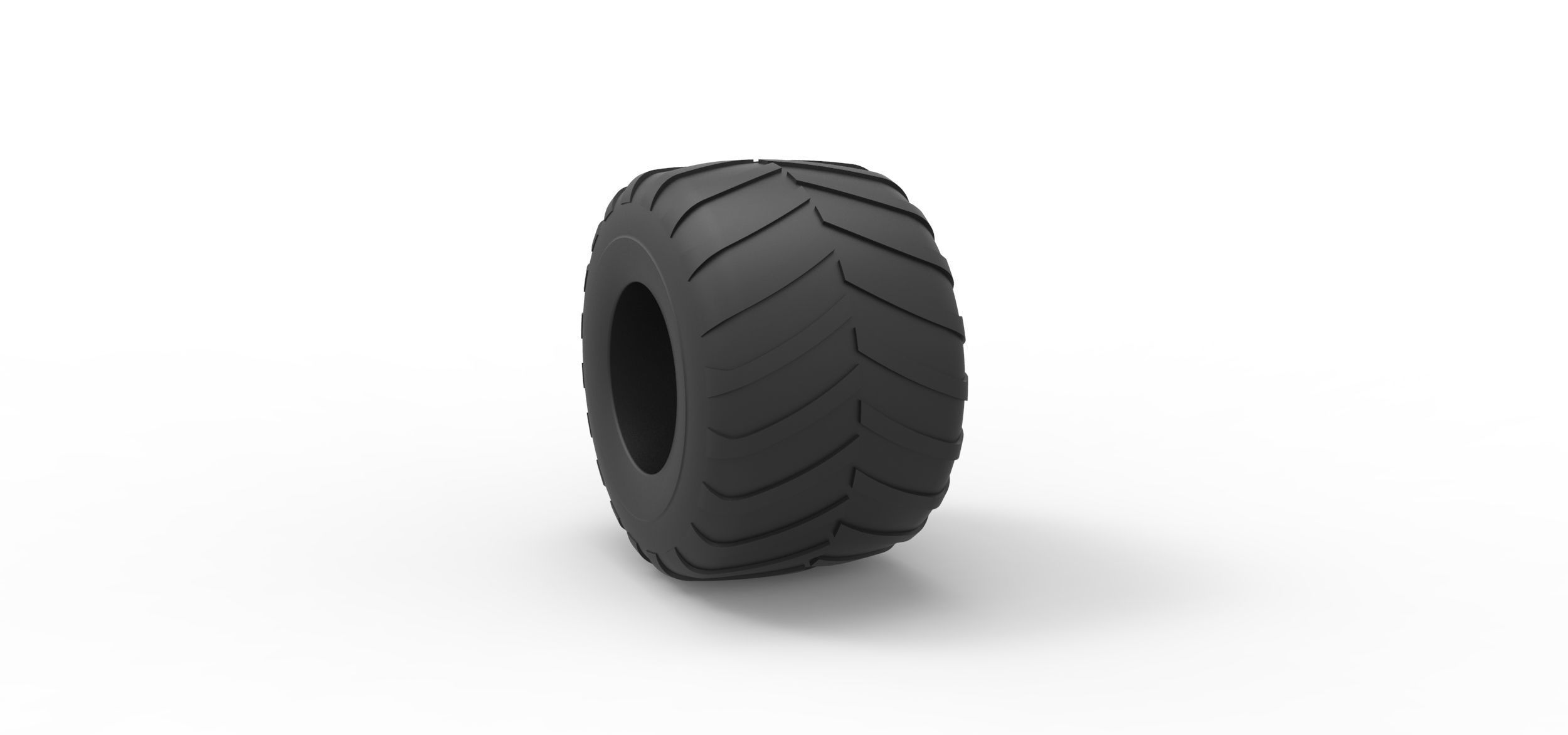 Monster Jam tire 28 Scale 1 to 25 3D print model_7