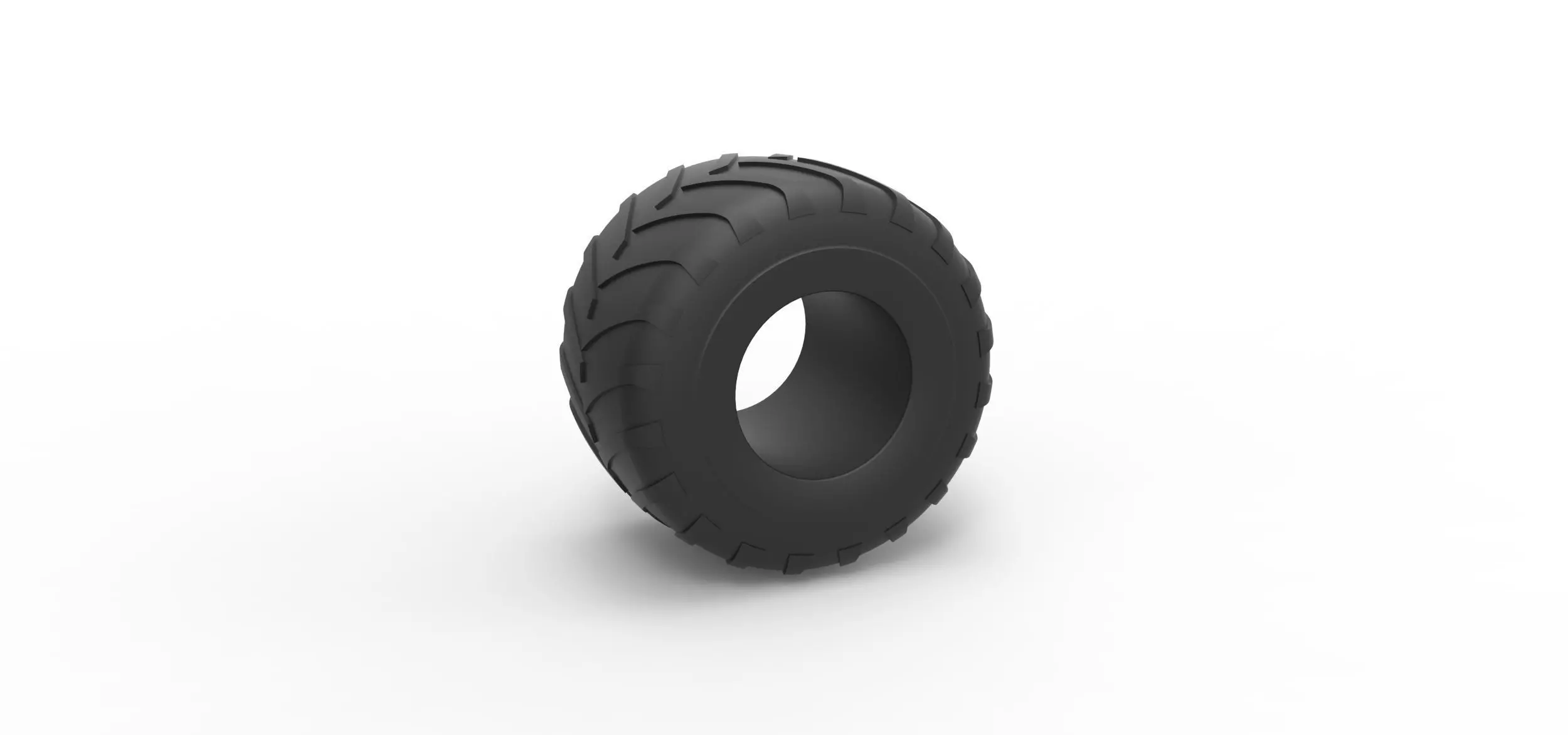 Monster Jam tire 28 Scale 1 to 25 3D print model_0