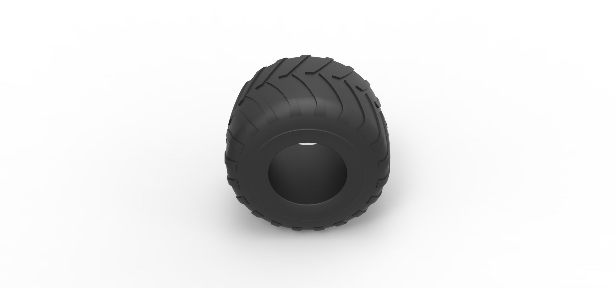 Monster Jam tire 28 Scale 1 to 25 3D print model_5