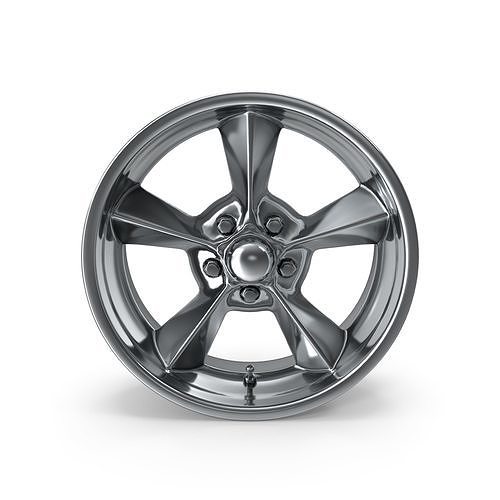 BG Rod Works Old School Wheel 17x7 Chrome 1965-1973 3D model 6