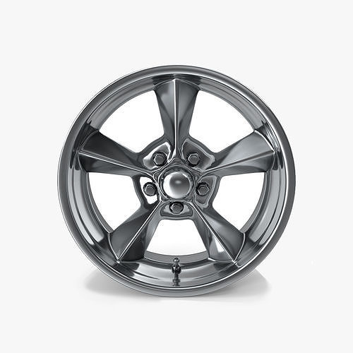 BG Rod Works Old School Wheel 17x7 Chrome 1965-1973 3D model 3