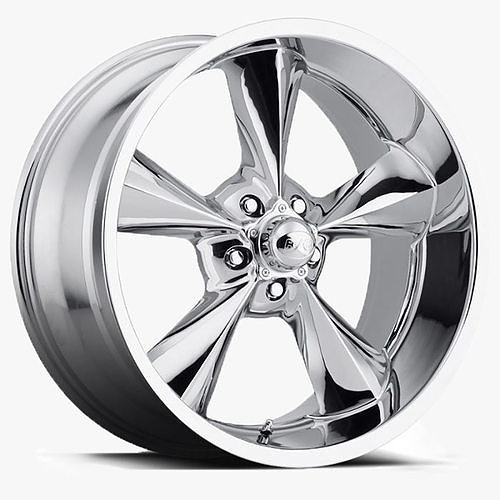 BG Rod Works Old School Wheel 17x7 Chrome 1965-1973 3D model 2