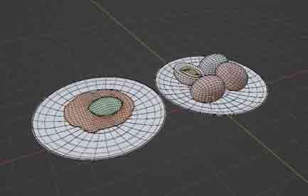 Boiled and fried EGGS Low-poly 3D model_12
