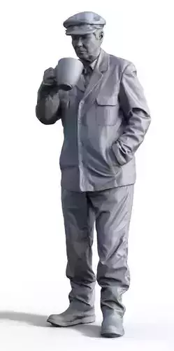 Figure Uwe for fishing boat ship model Typ C