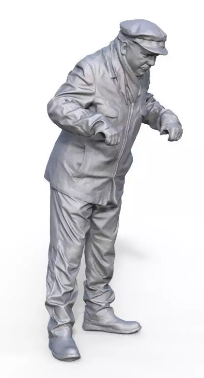 Figure Uwe for fishing boat ship model Typ D 3D print model_0