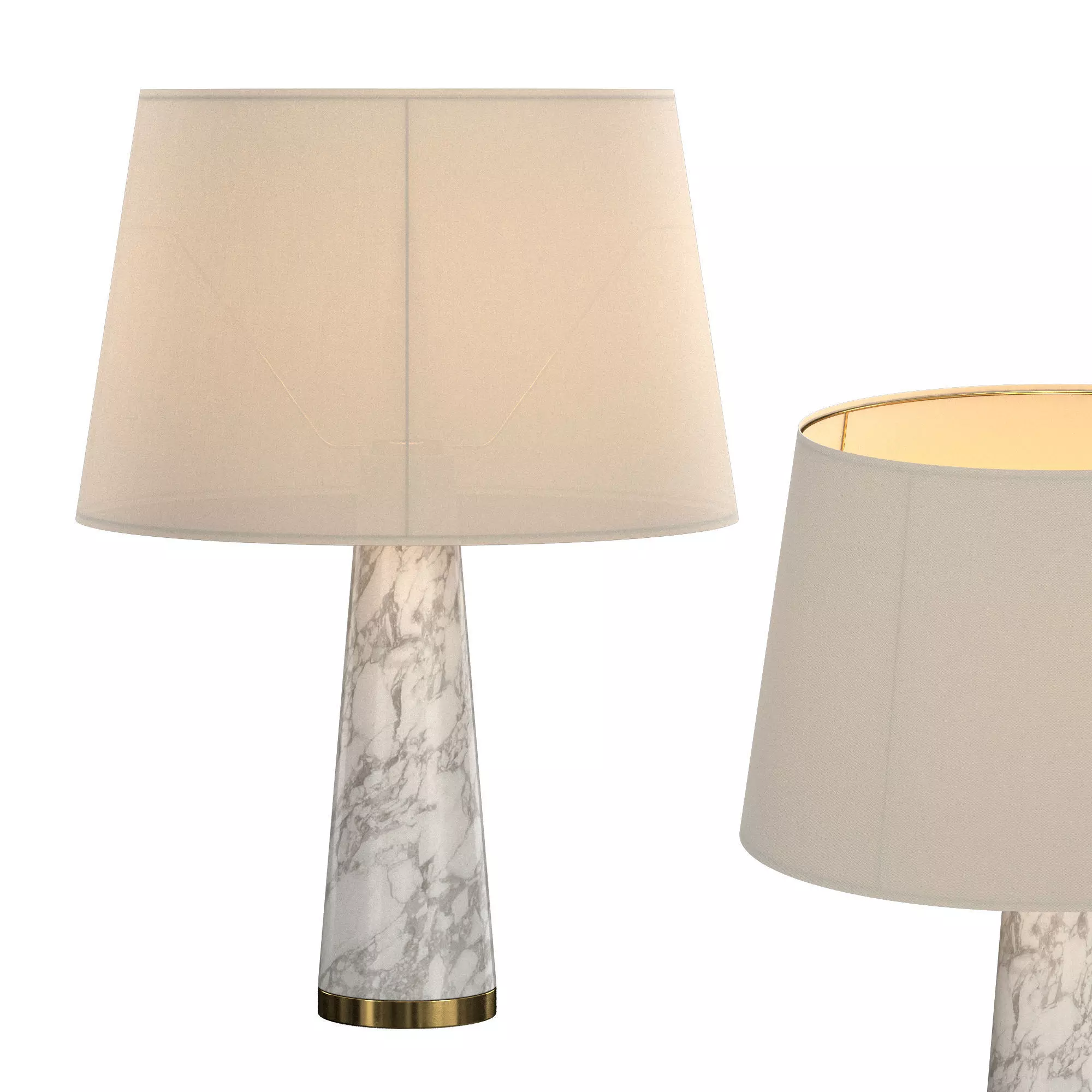 MARBLE CONE LAMP 3D model_0