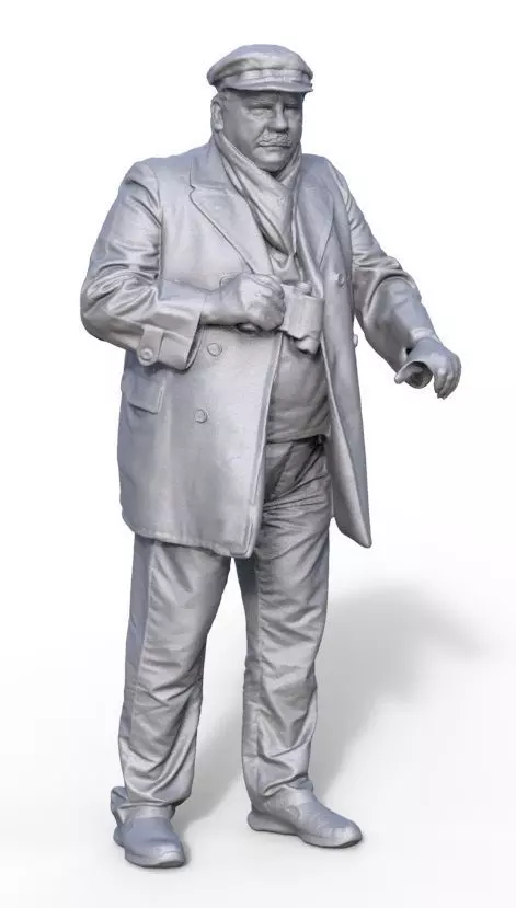 Figure Uwe for fishing boat ship model Typ E 3D print model_0