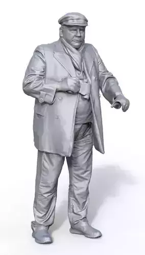 Figure Uwe for fishing boat ship model Typ E 3D print model