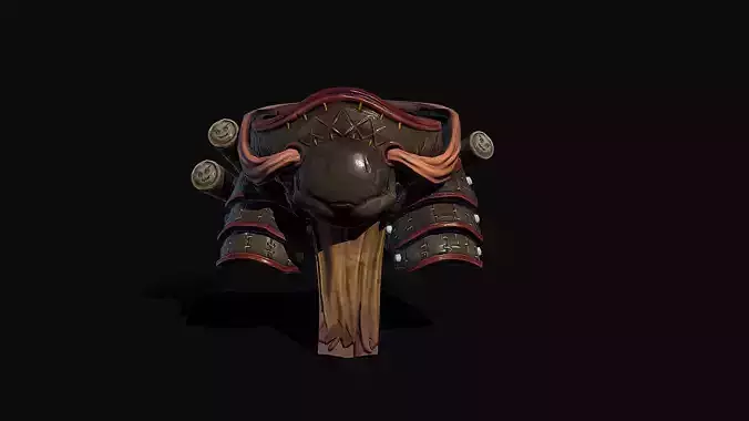 Low-poly medieval fantasy waist armor base