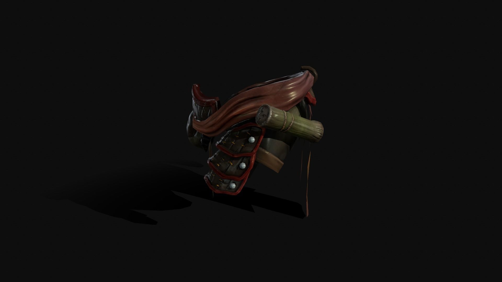 Low-poly medieval fantasy waist armor base Low-poly 3D model_6