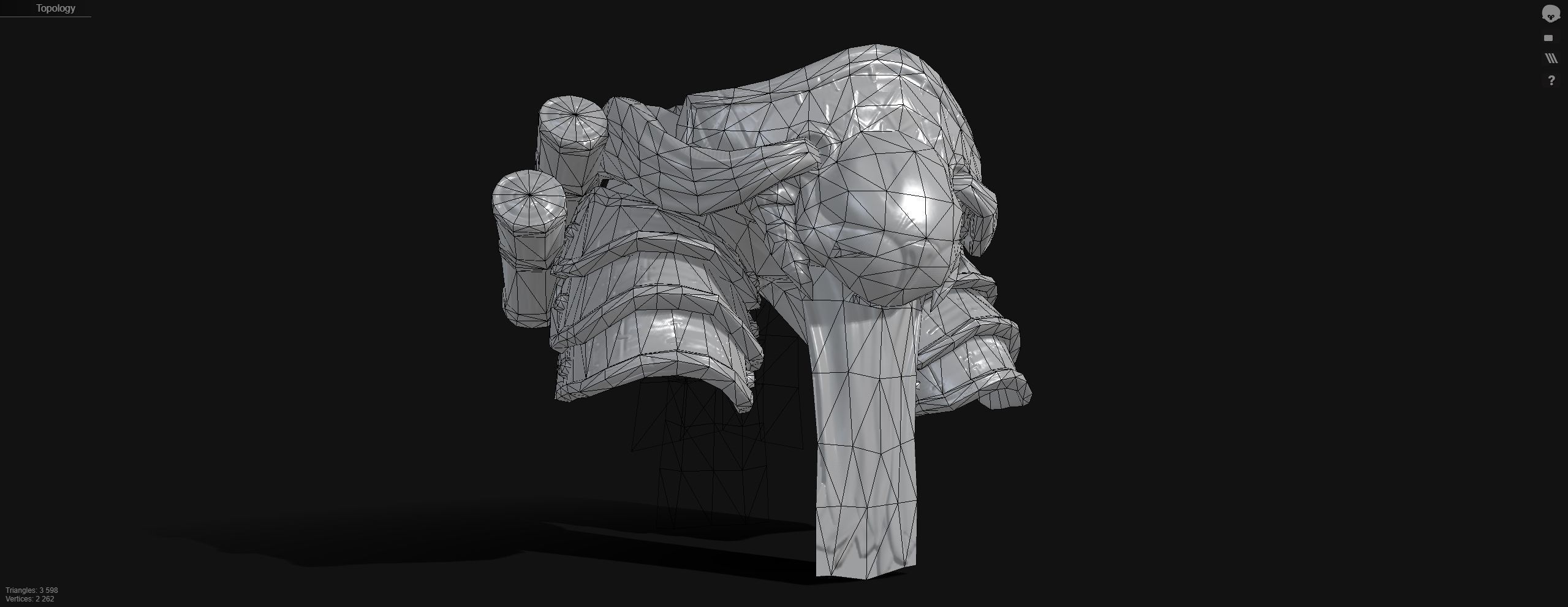 Low-poly medieval fantasy waist armor base Low-poly 3D model_11