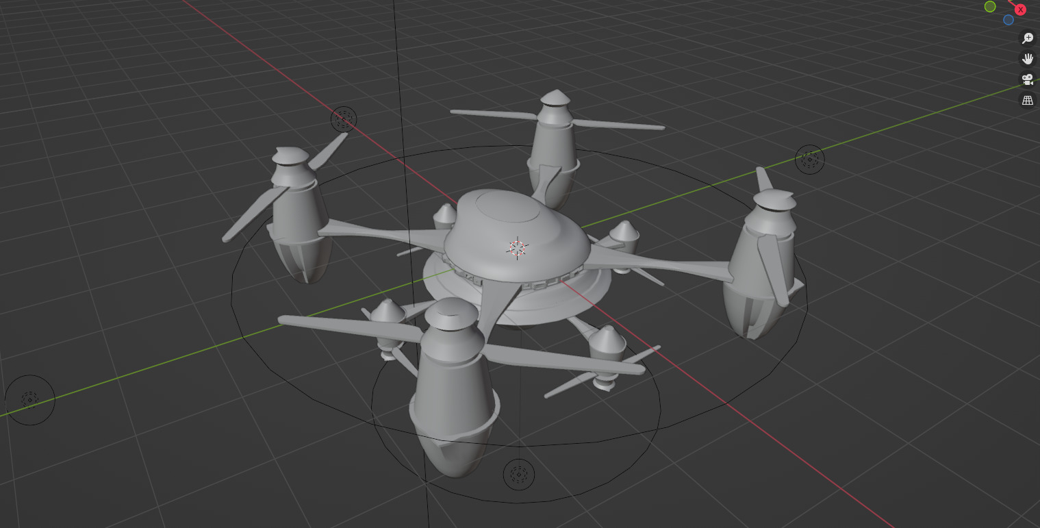 Futuristic Sci-Fi Drone 3D model_15