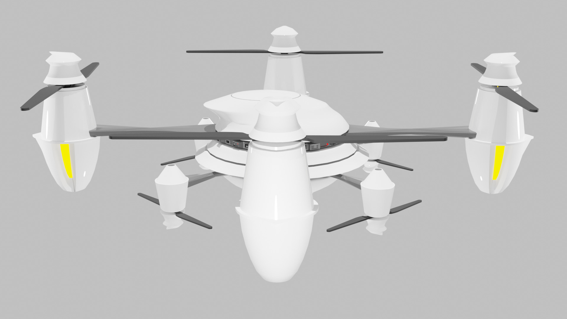 Futuristic Sci-Fi Drone 3D model_6