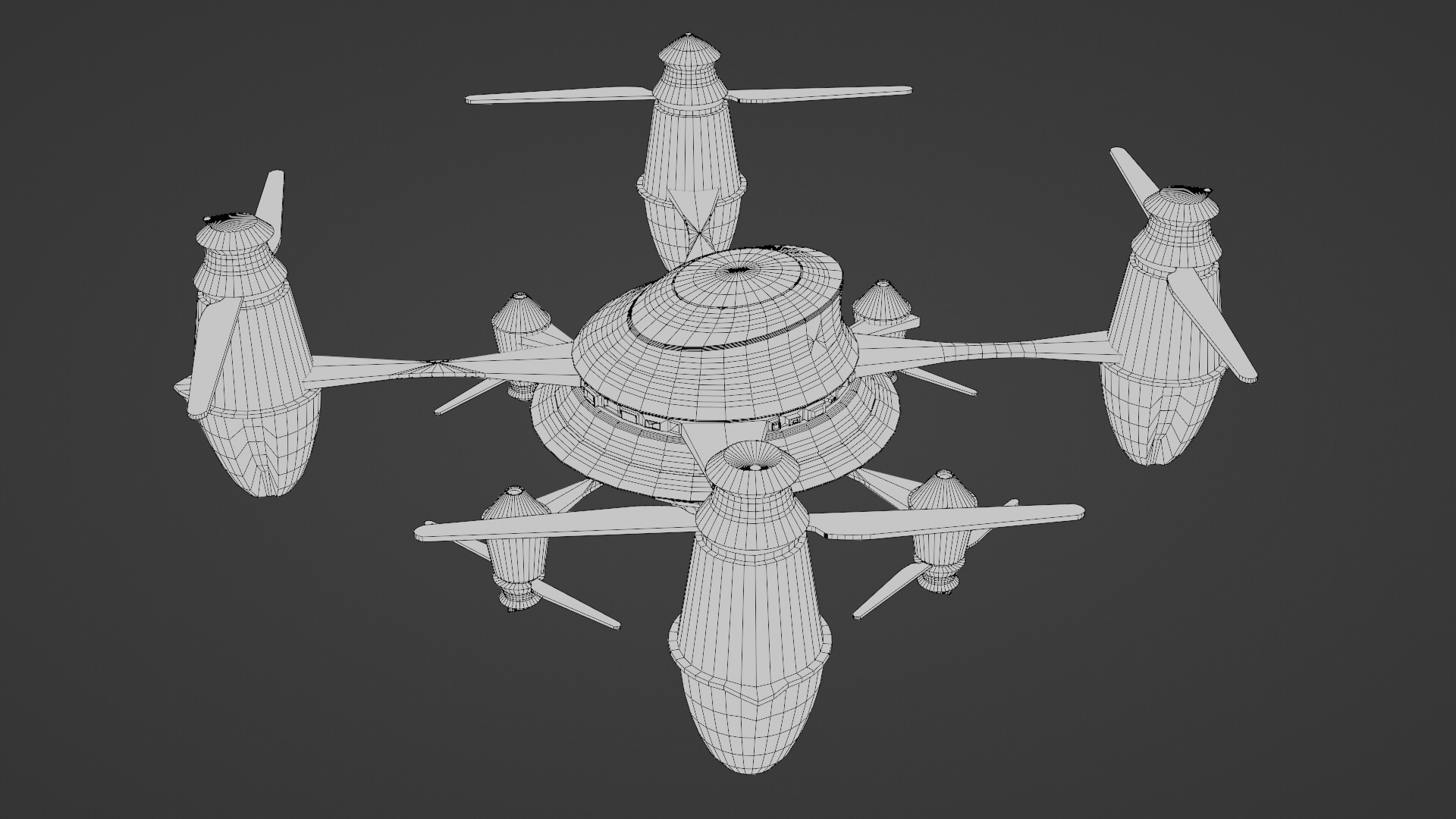 Futuristic Sci-Fi Drone 3D model_12