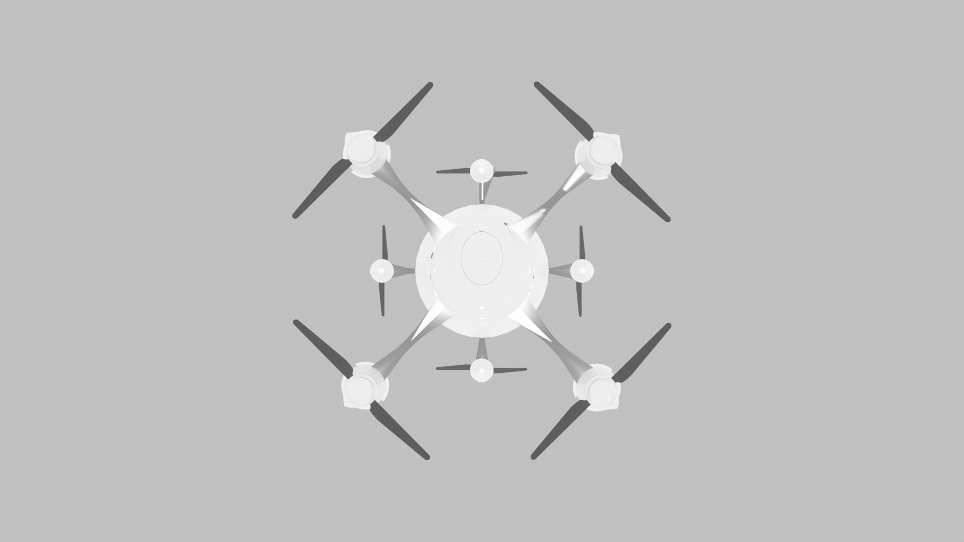 Futuristic Sci-Fi Drone 3D model_2