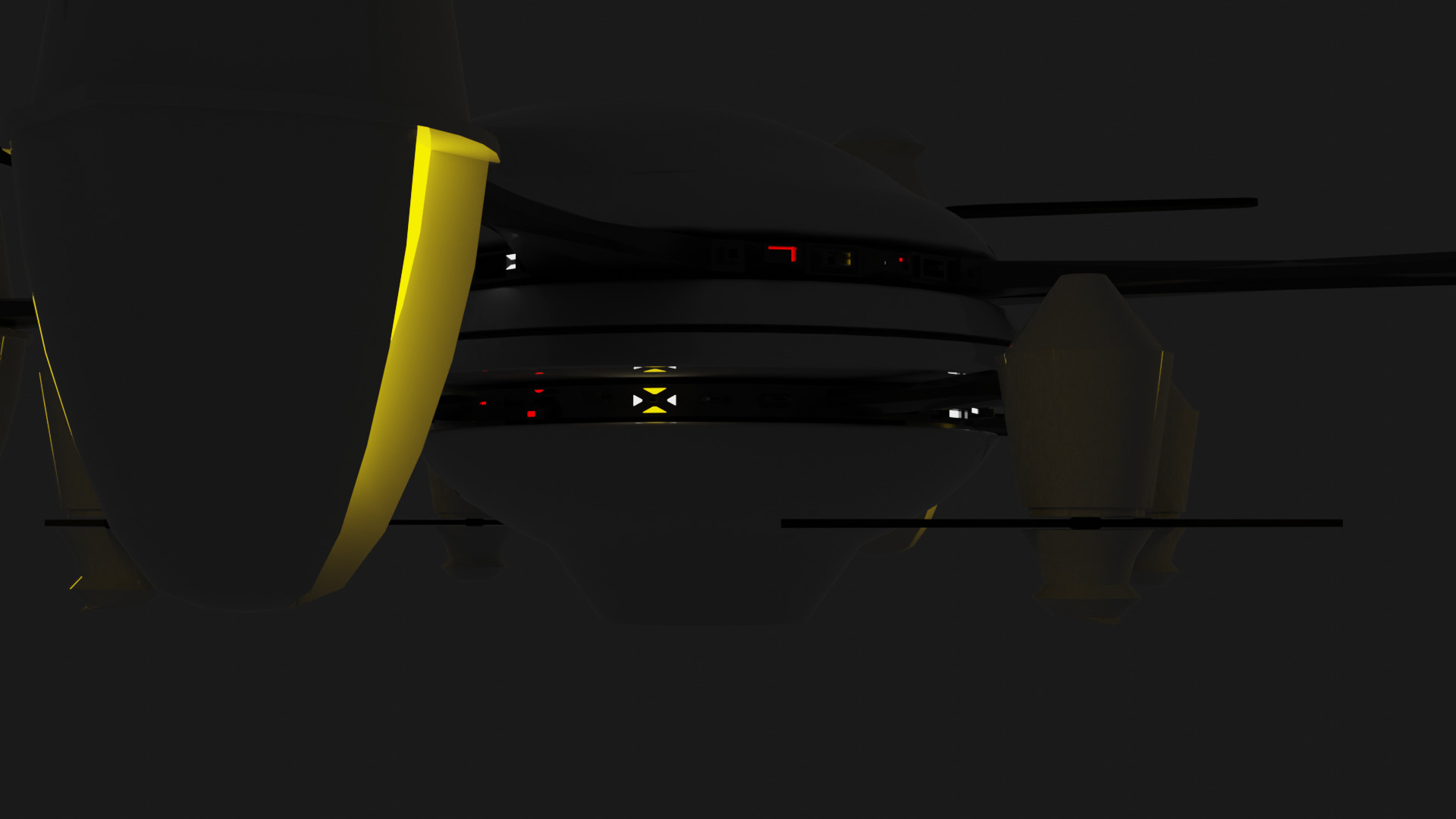 Futuristic Sci-Fi Drone 3D model_10