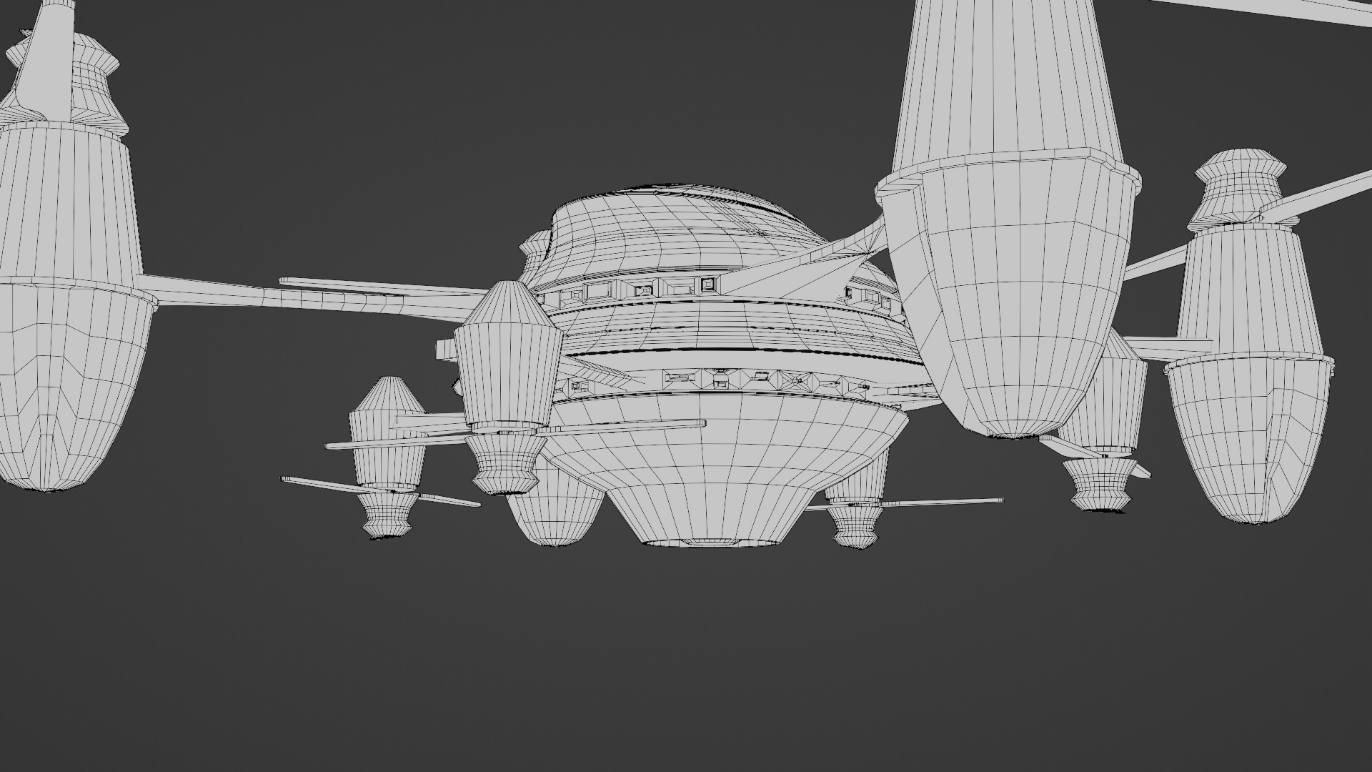 Futuristic Sci-Fi Drone 3D model_13