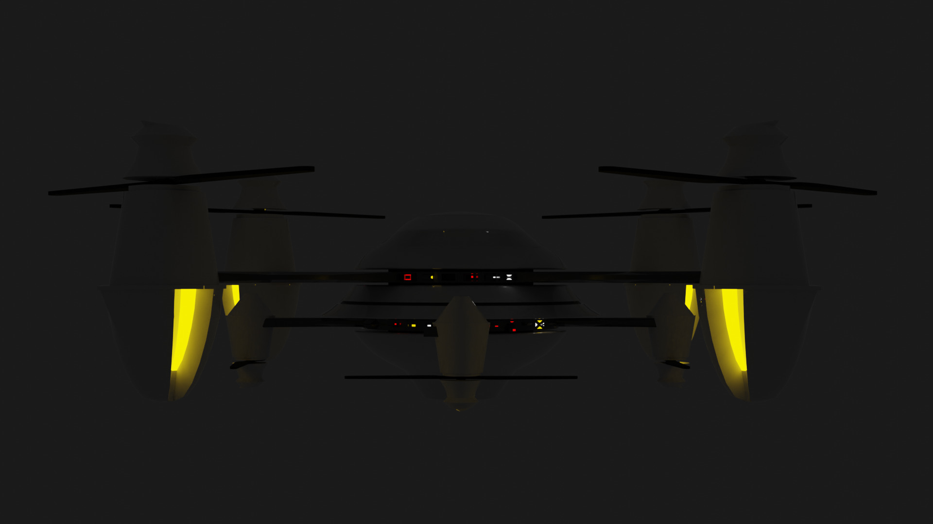 Futuristic Sci-Fi Drone 3D model_9