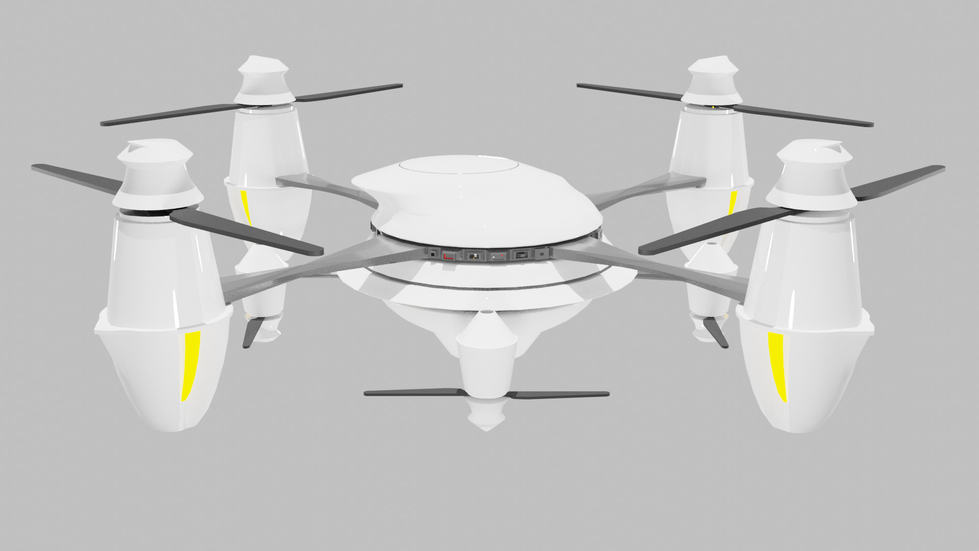 Futuristic Sci-Fi Drone 3D model_5