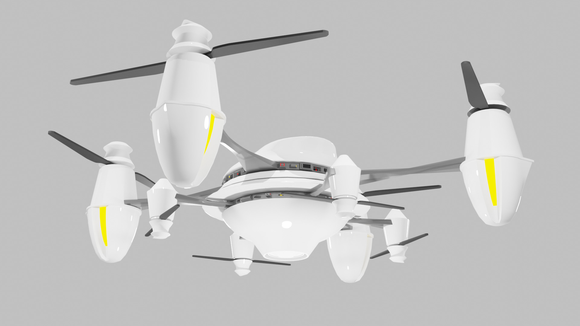 Futuristic Sci-Fi Drone 3D model_3