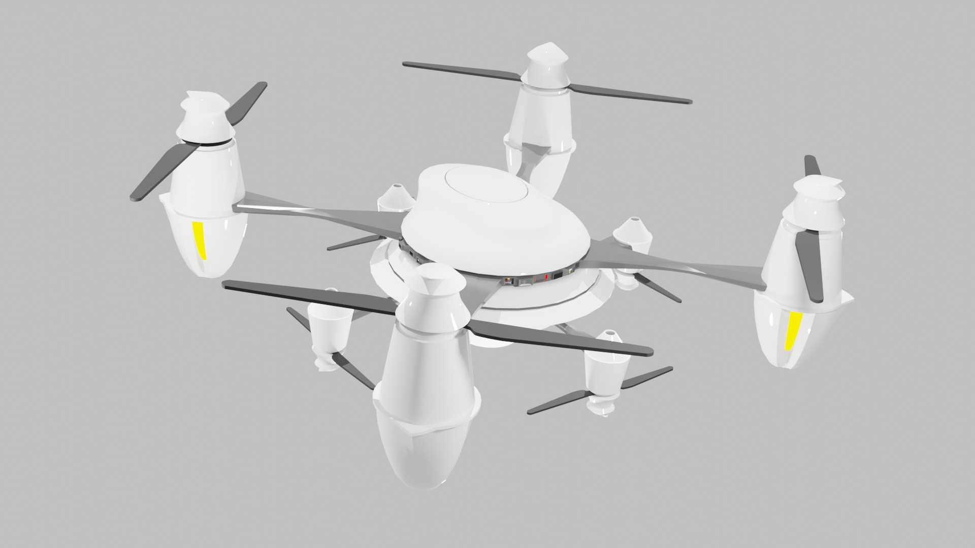Futuristic Sci-Fi Drone 3D model_1