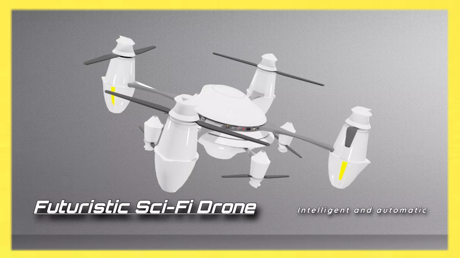Futuristic Sci-Fi Drone 3D model_0