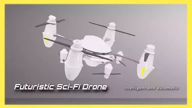 Futuristic Sci-Fi Drone 3D model