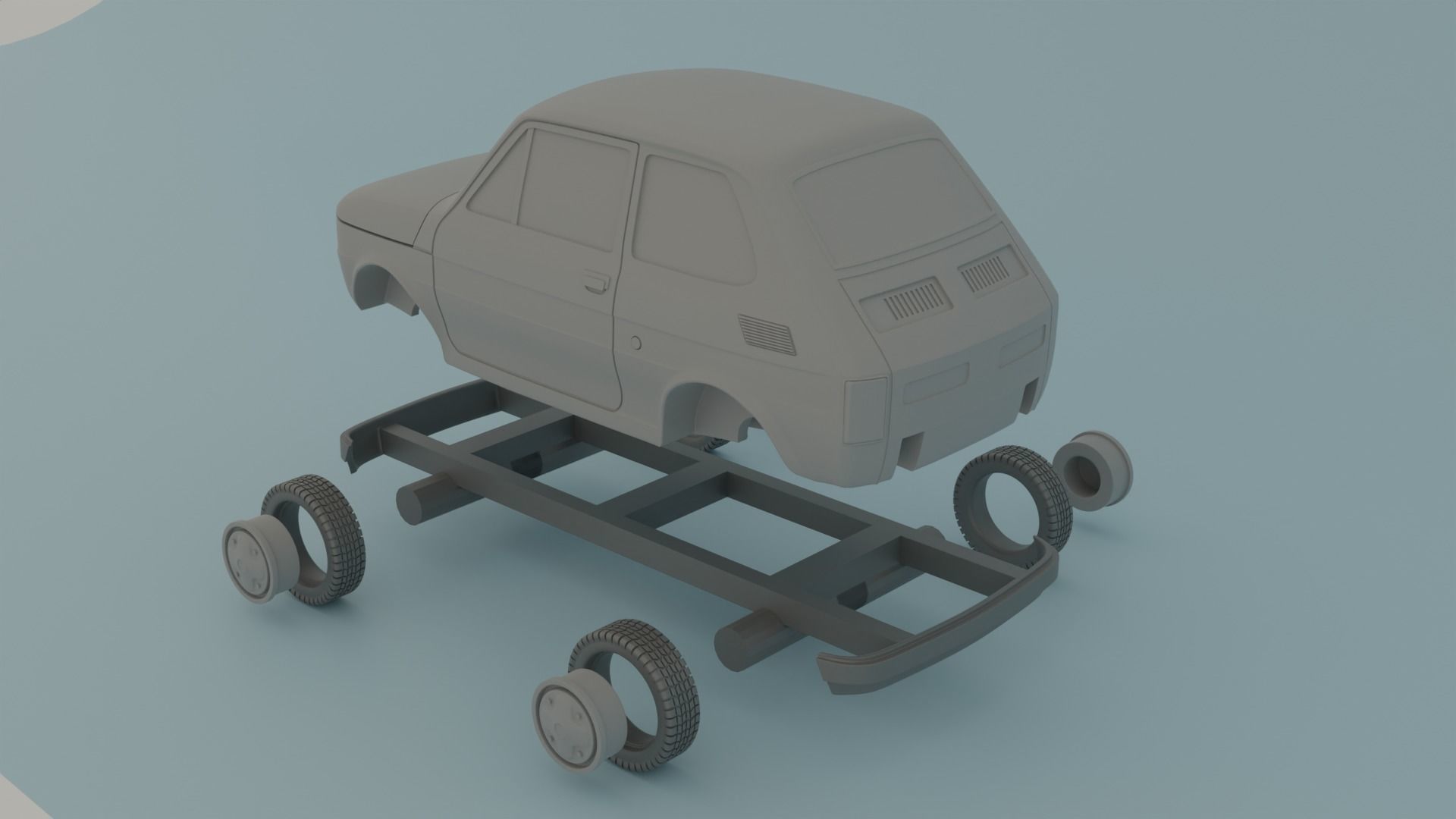 Polski FIAT Free 3D print model_4