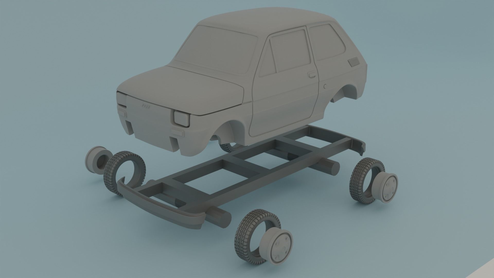 Polski FIAT Free 3D print model_3