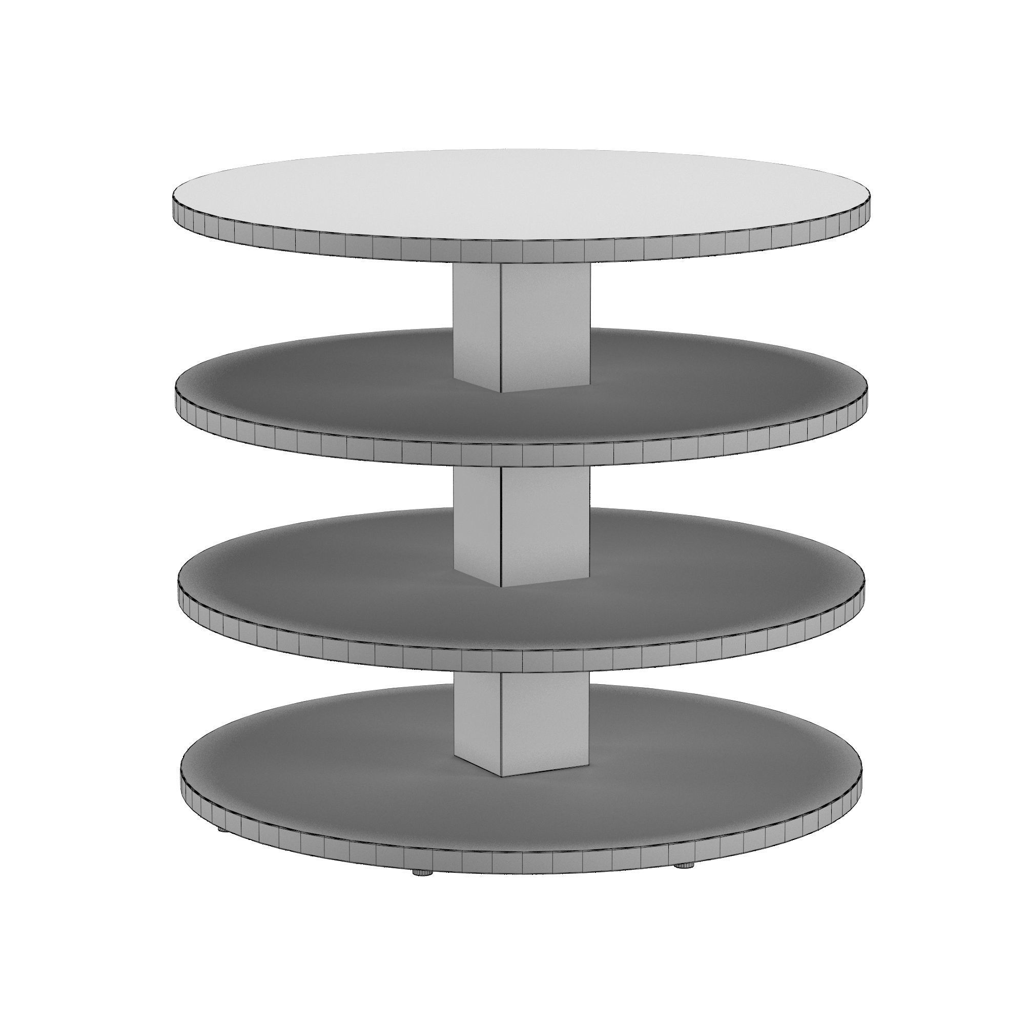 Circular Side Table 3D model_3