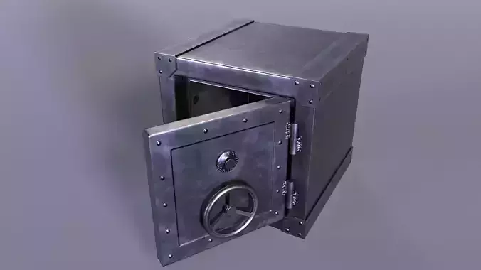 Iron Safe VR  AR  low-poly PBR 1K Game Ready Unity 