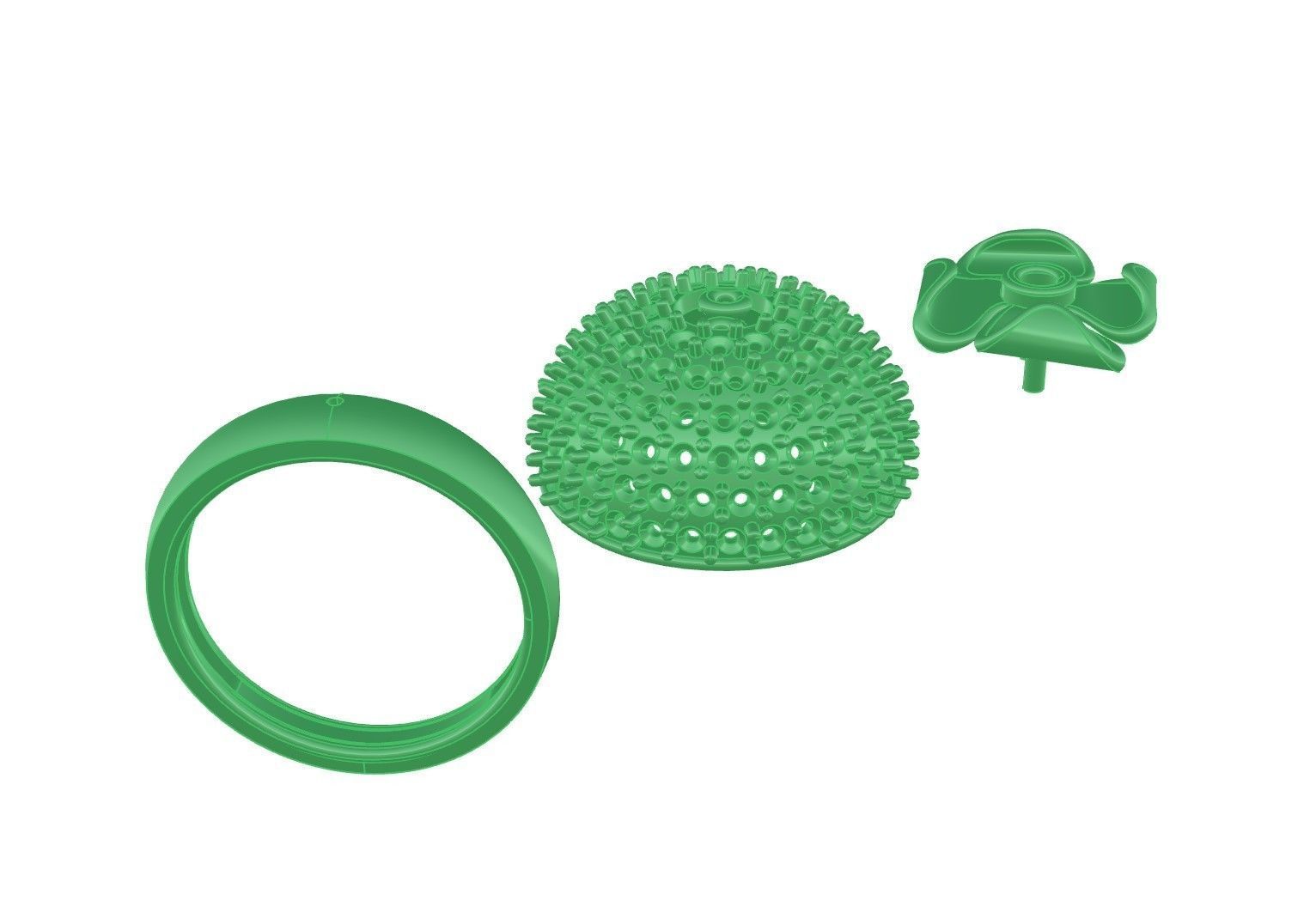Ring with flower 3D print model_4