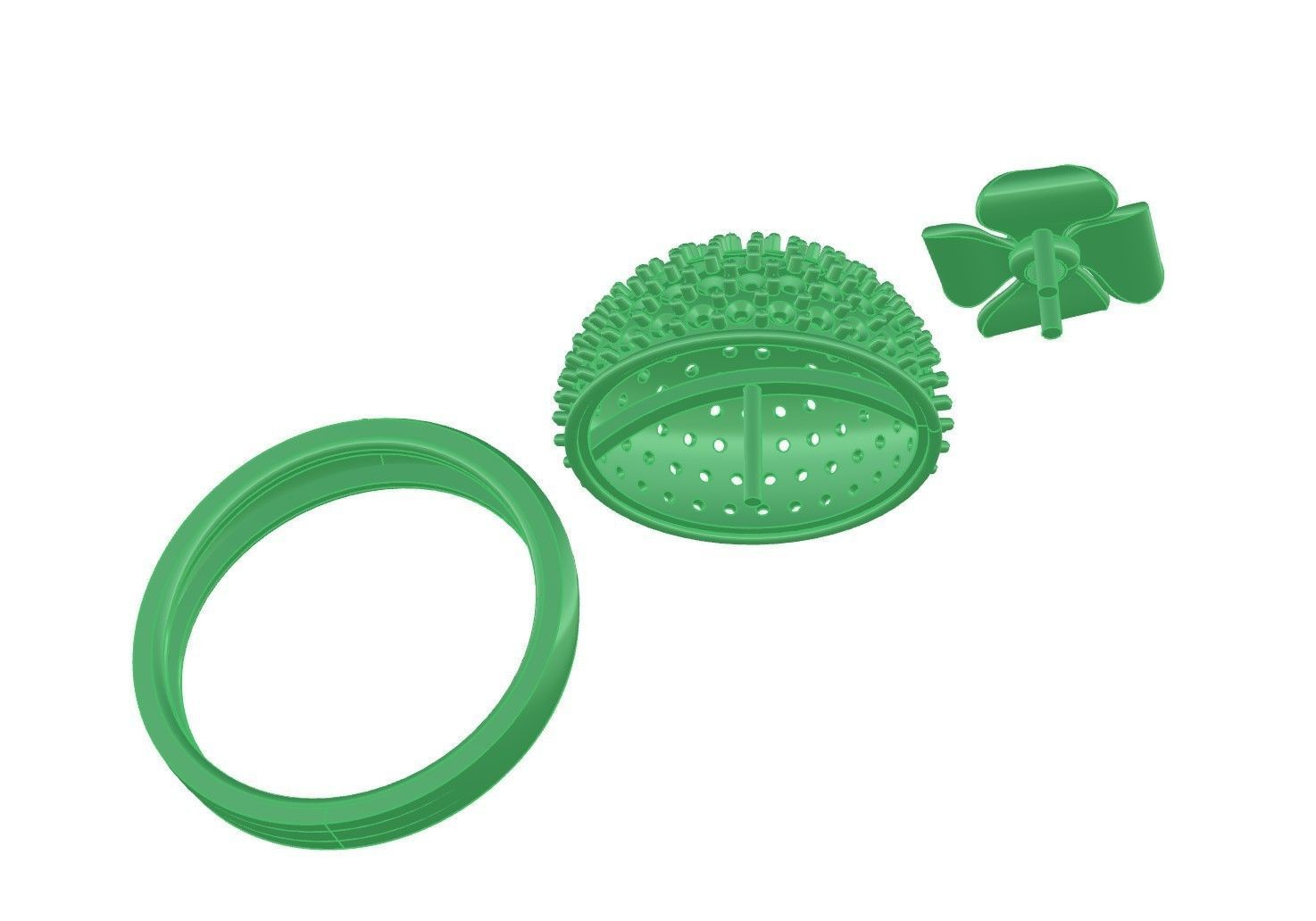 Ring with flower 3D print model_5