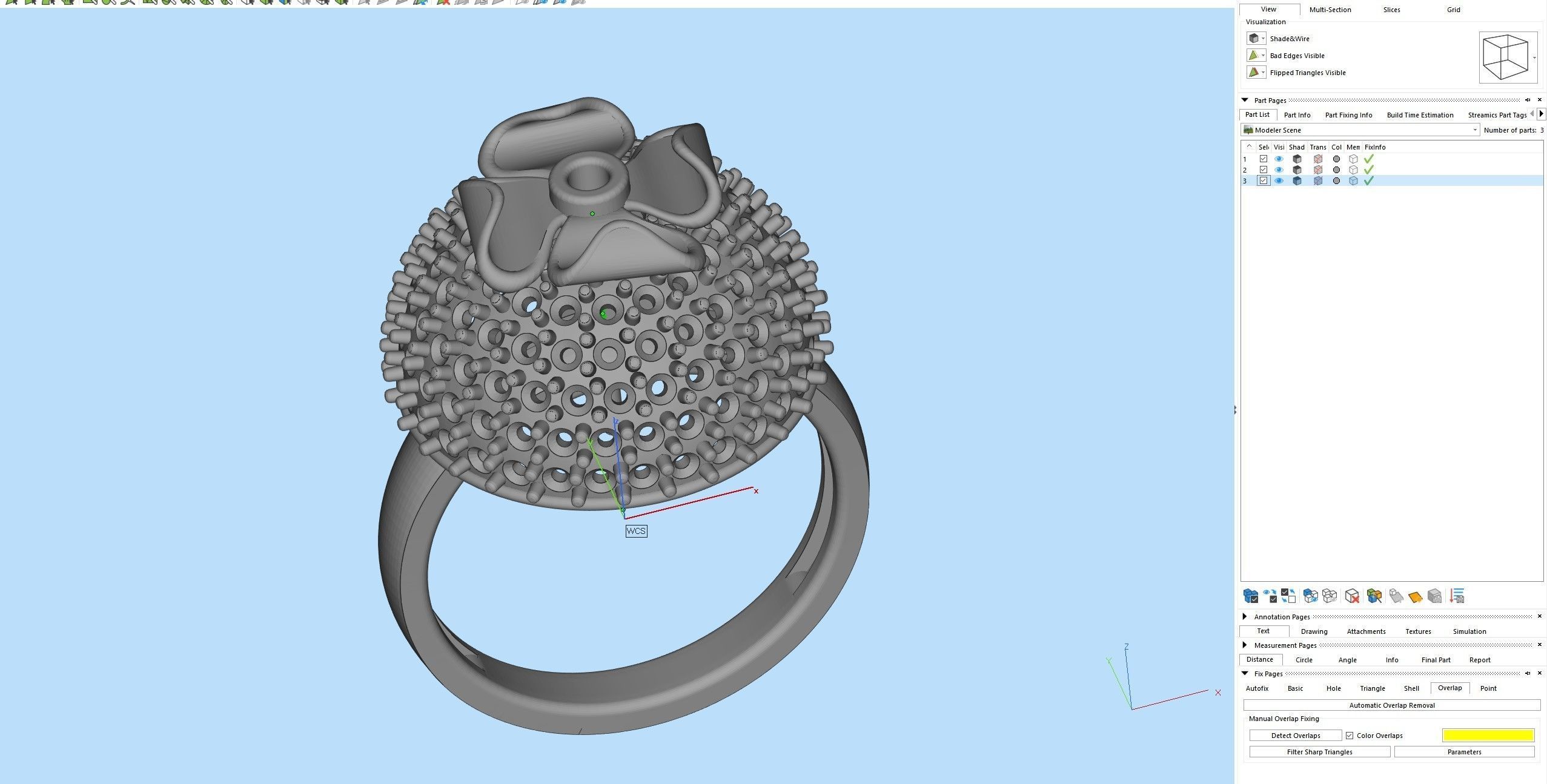 Ring with flower 3D print model_6