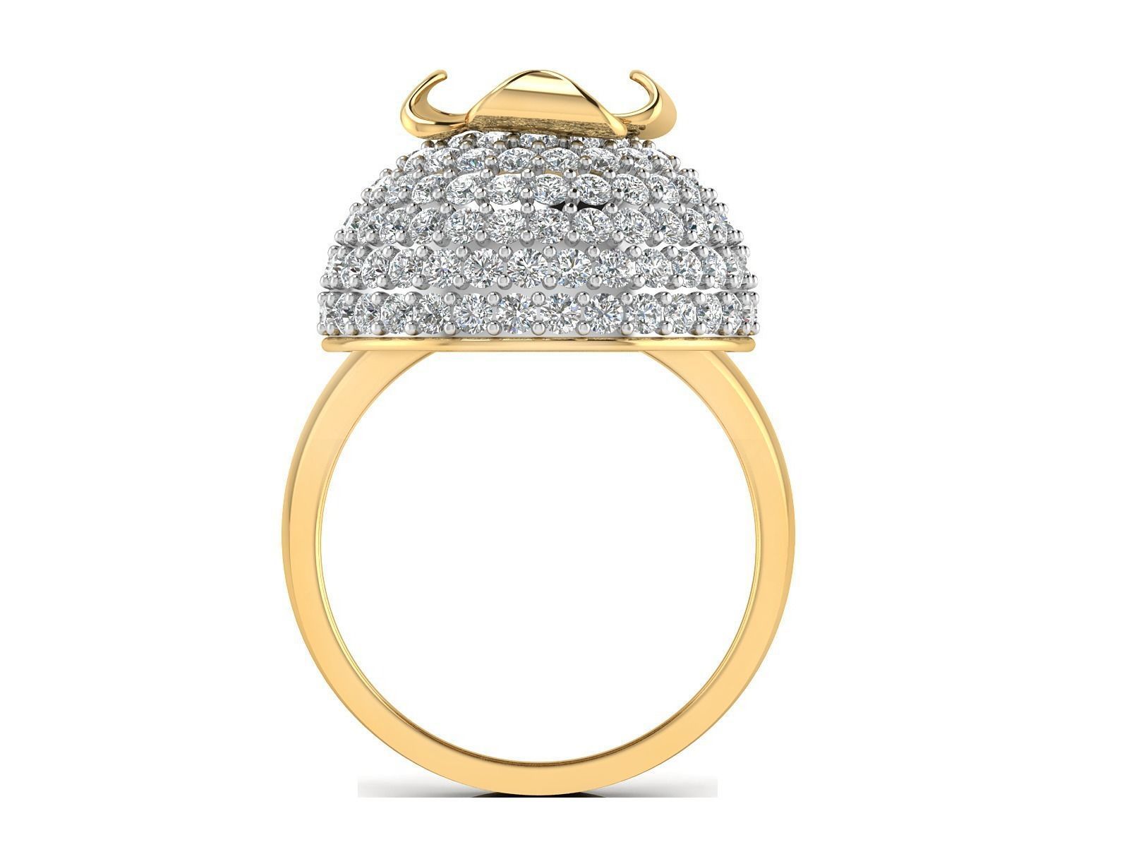 Ring with flower 3D print model_1