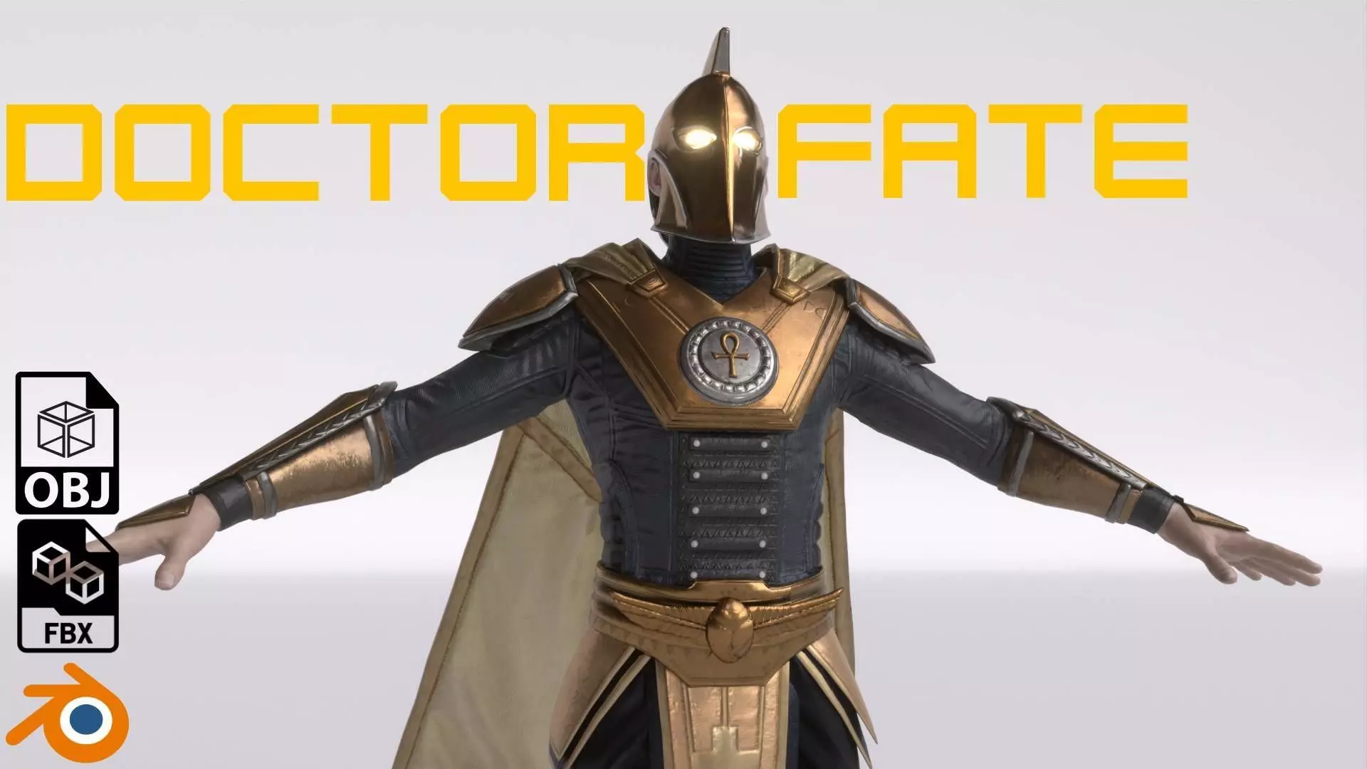 Doctor Fate 3D asset - Rigged - Injustice 3D model_0