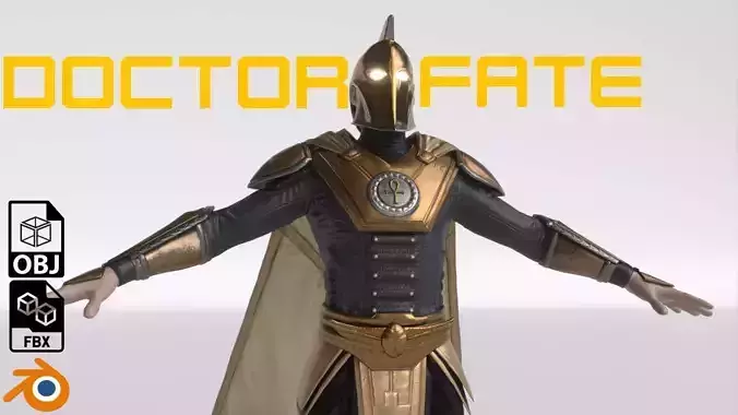 Doctor Fate 3D asset - Rigged - Injustice 3D model