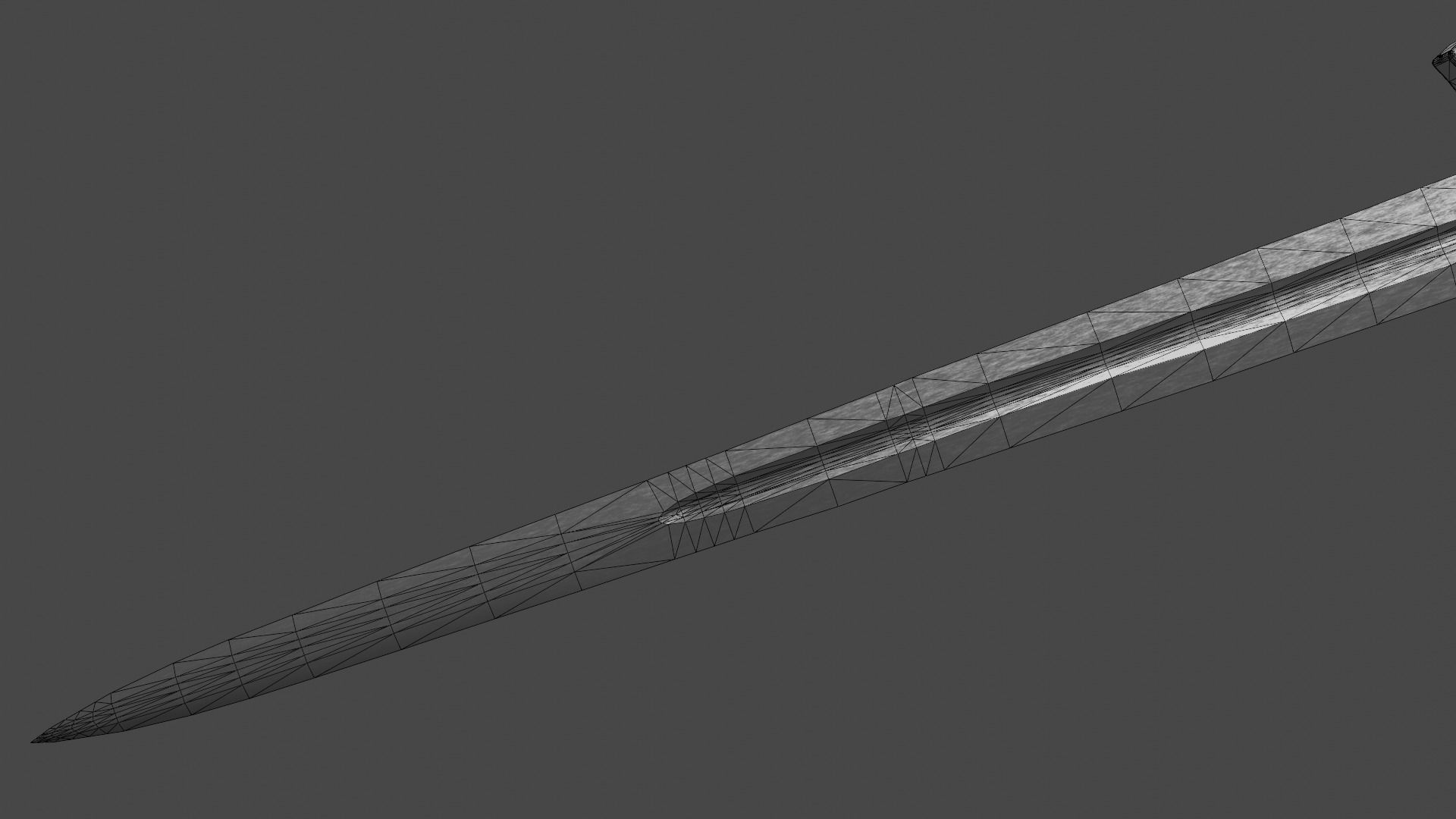 Excalibur sword with Caroling handle Low-poly 3D model_12