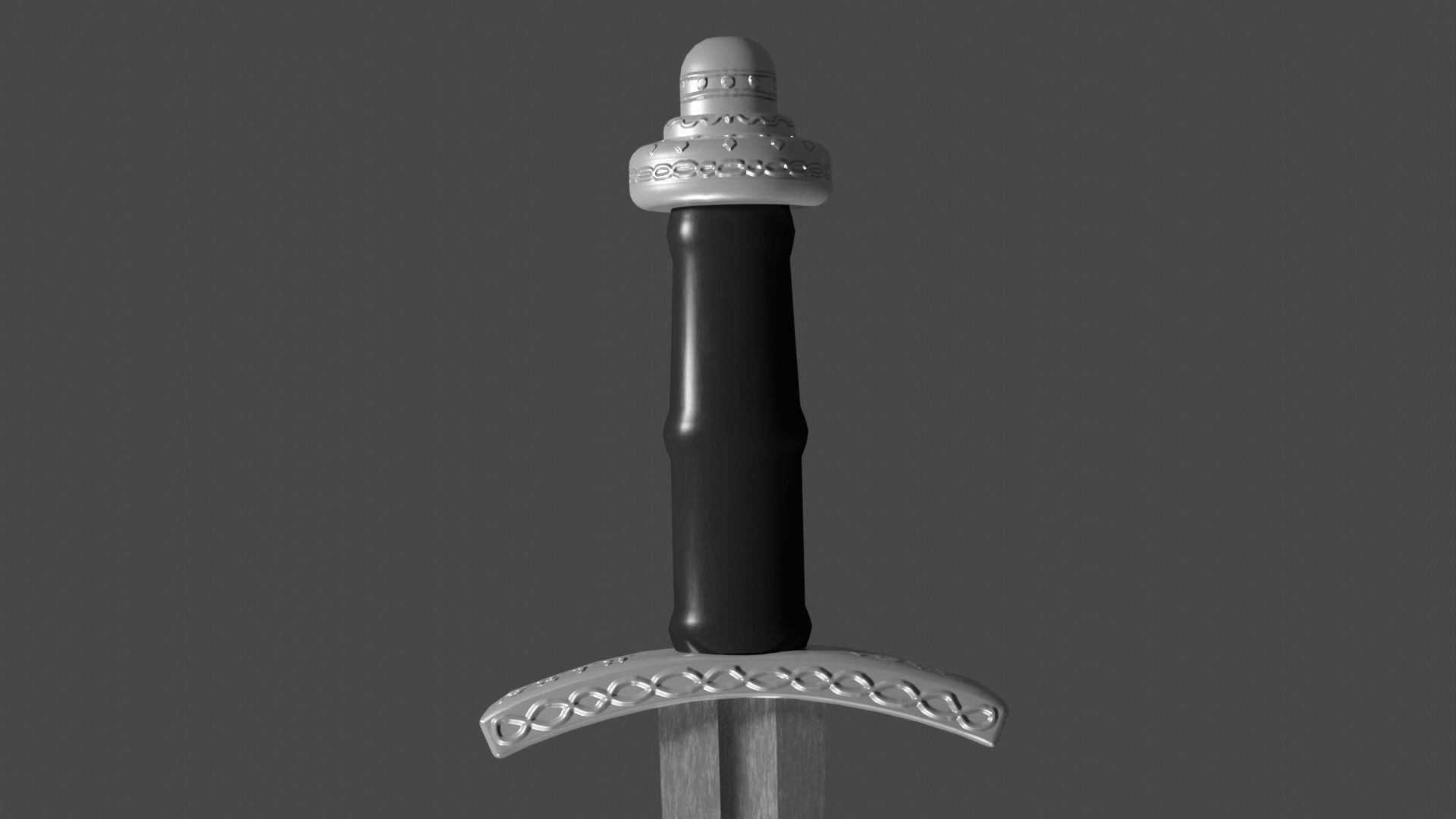 Excalibur sword with Caroling handle Low-poly 3D model_8