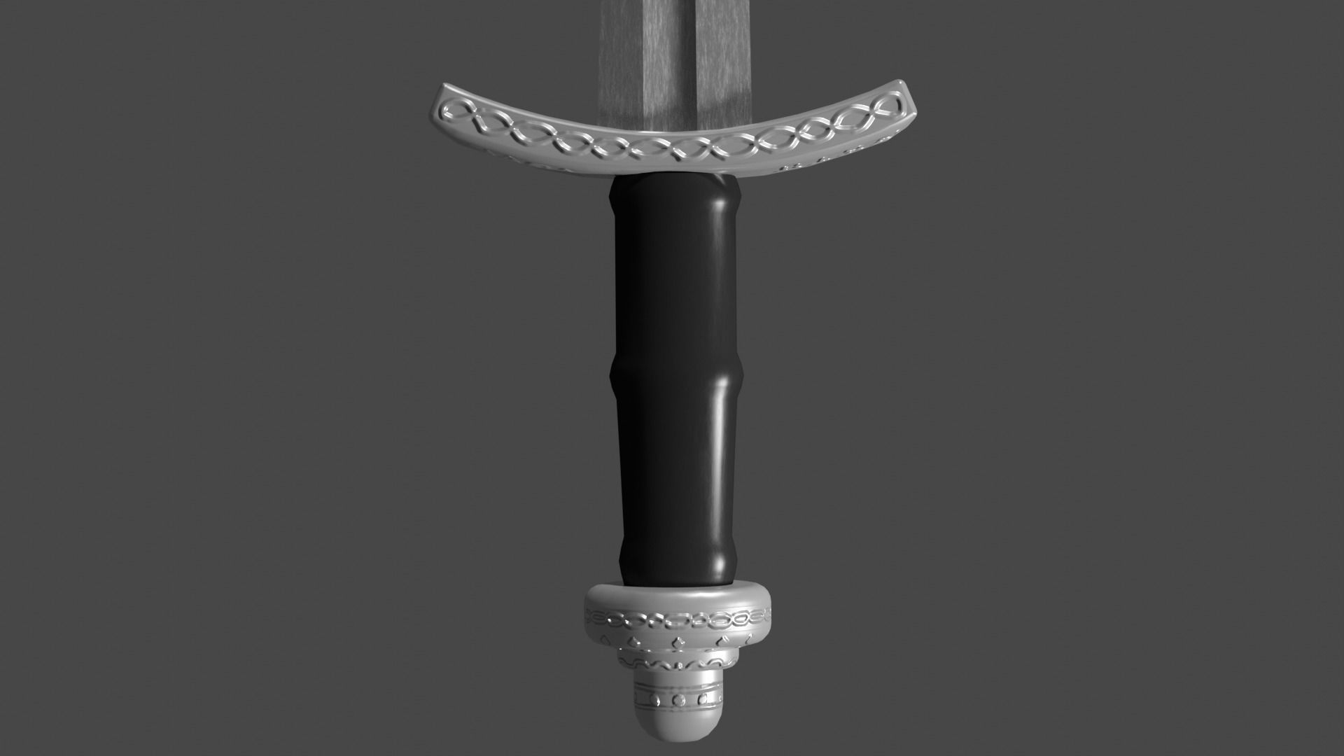 Excalibur sword with Caroling handle Low-poly 3D model_9