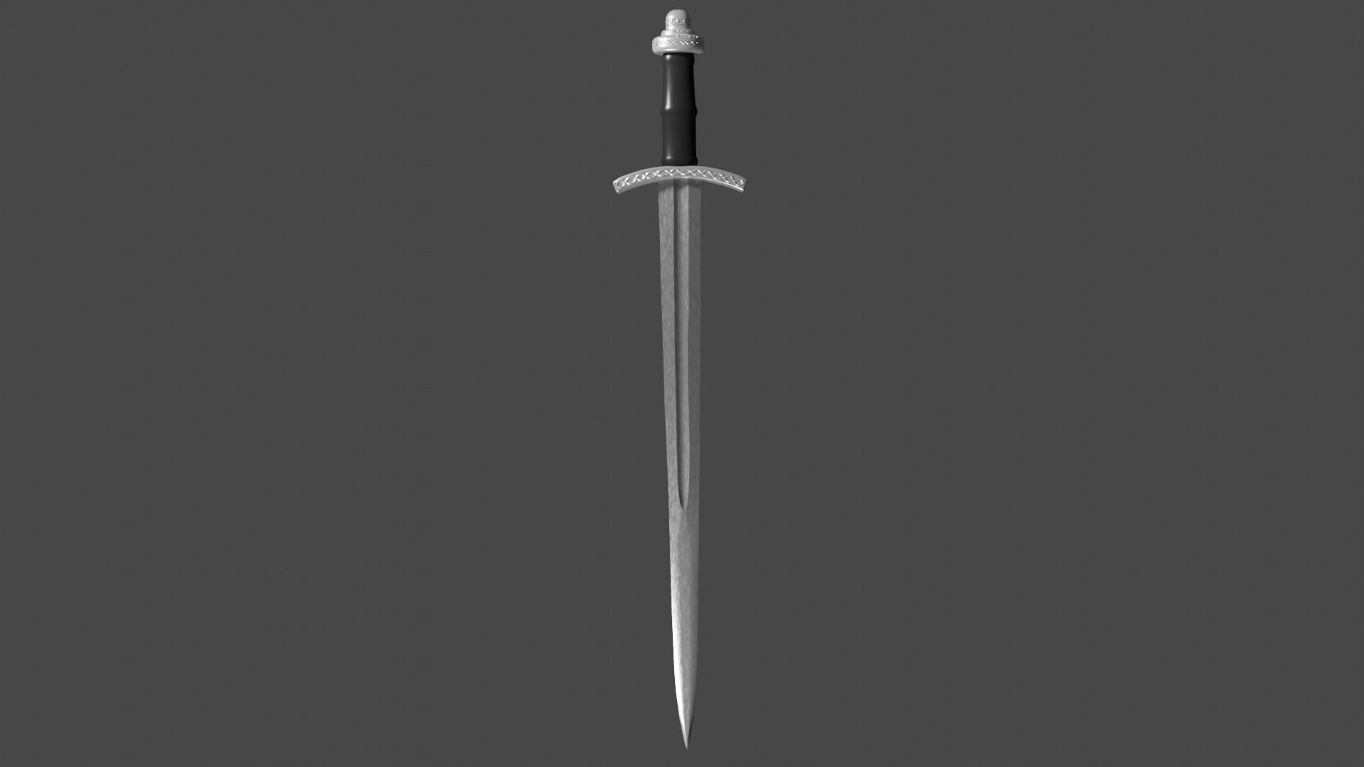 Excalibur sword with Caroling handle Low-poly 3D model_6