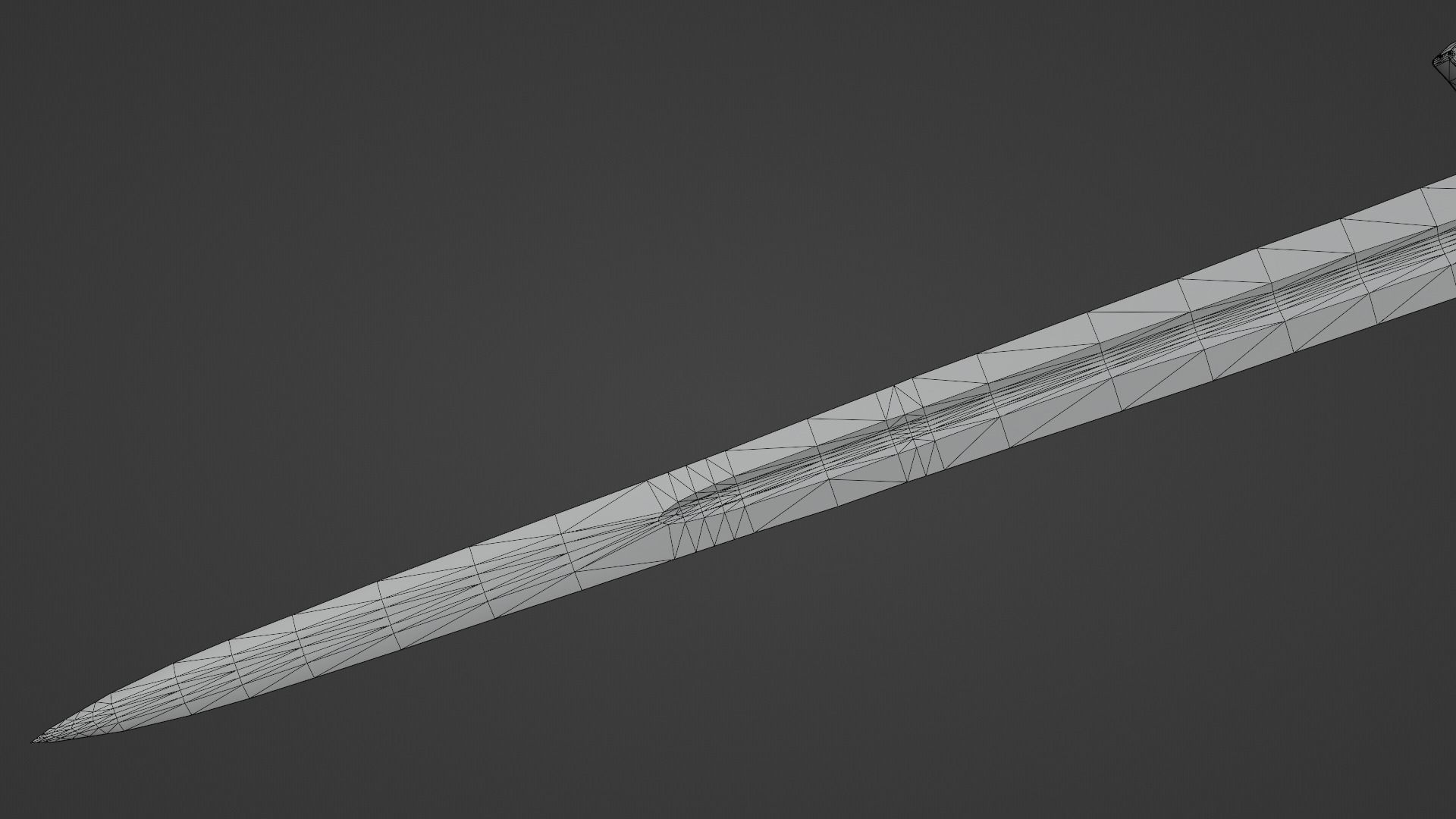 Excalibur sword with Caroling handle Low-poly 3D model_13