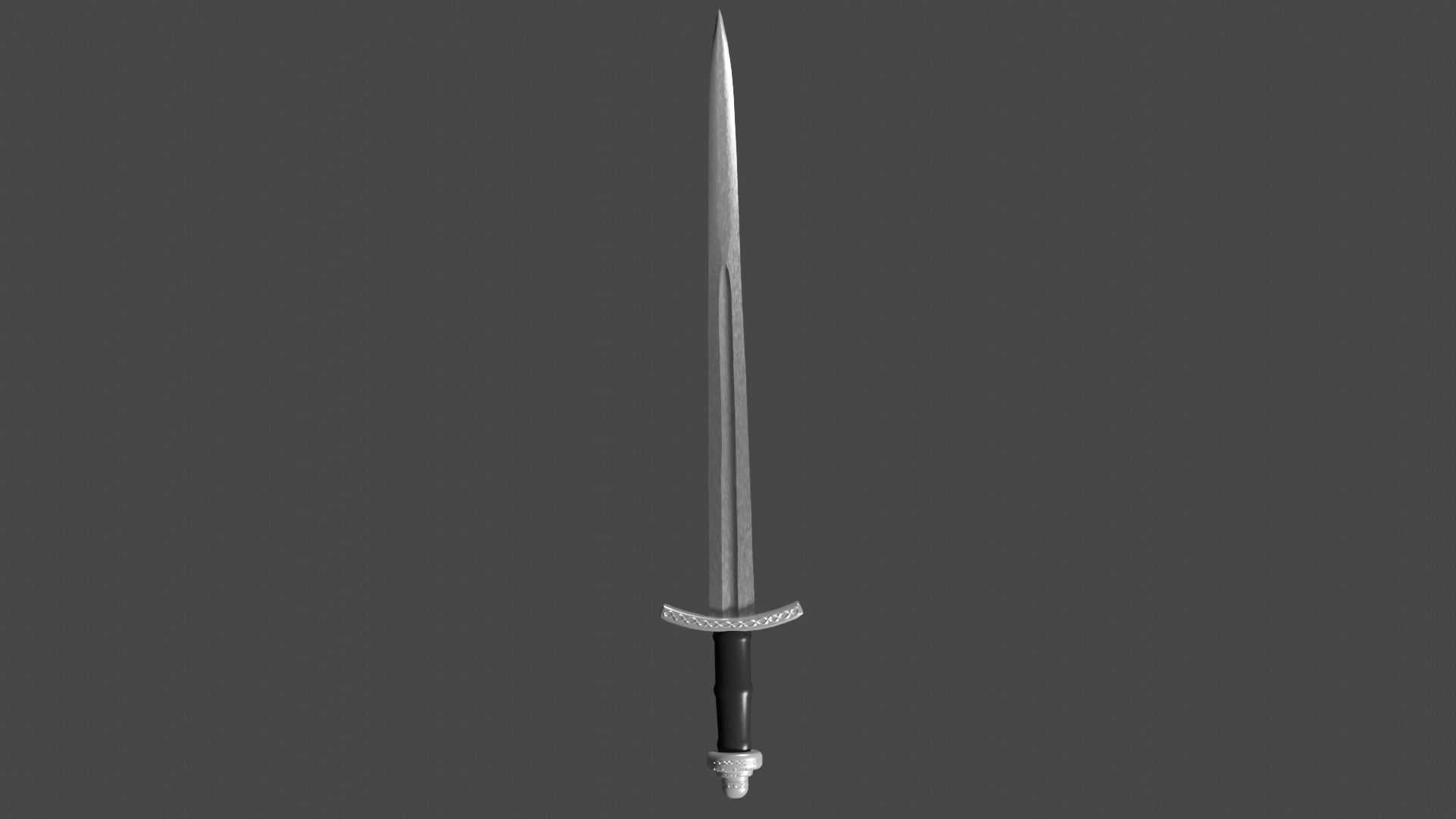 Excalibur sword with Caroling handle Low-poly 3D model_7