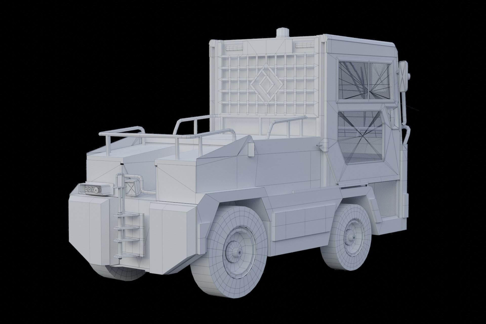 Charlatte 135 lowpoly Low-poly 3D model_10