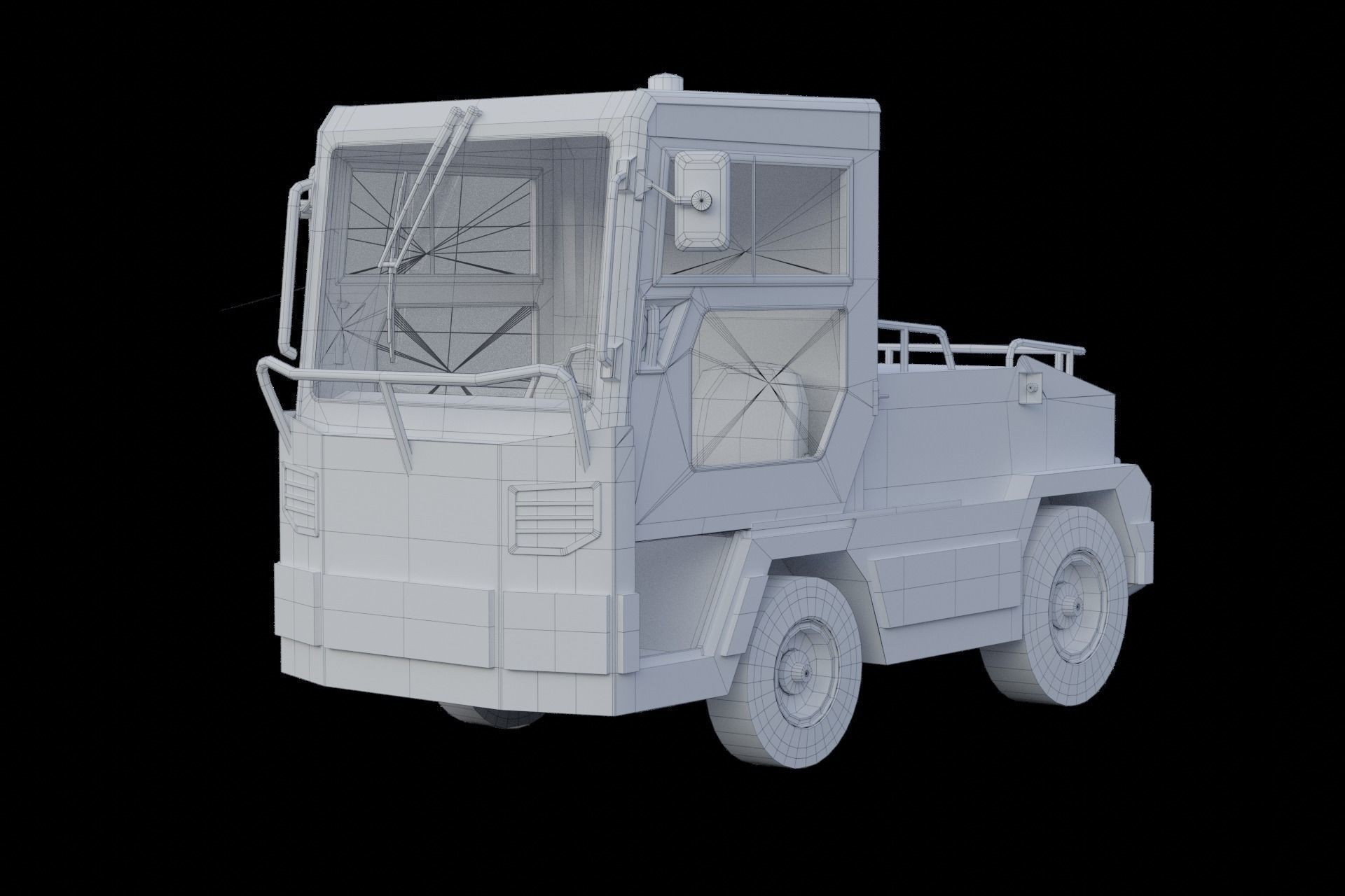 Charlatte 135 lowpoly Low-poly 3D model_9