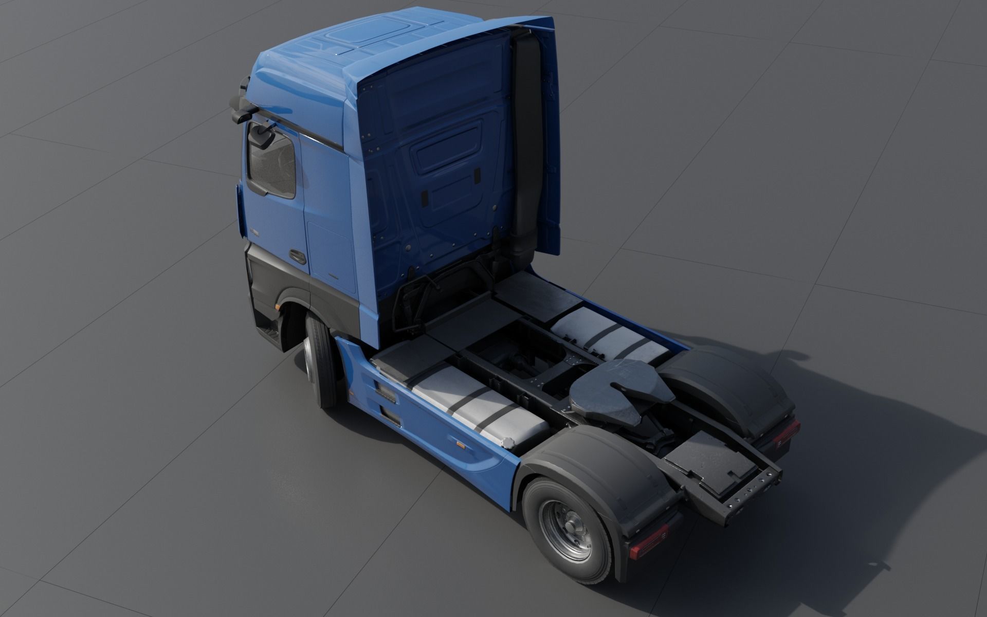 Mercedes-Benz Actros 2020 lowpoly Low-poly 3D model_8