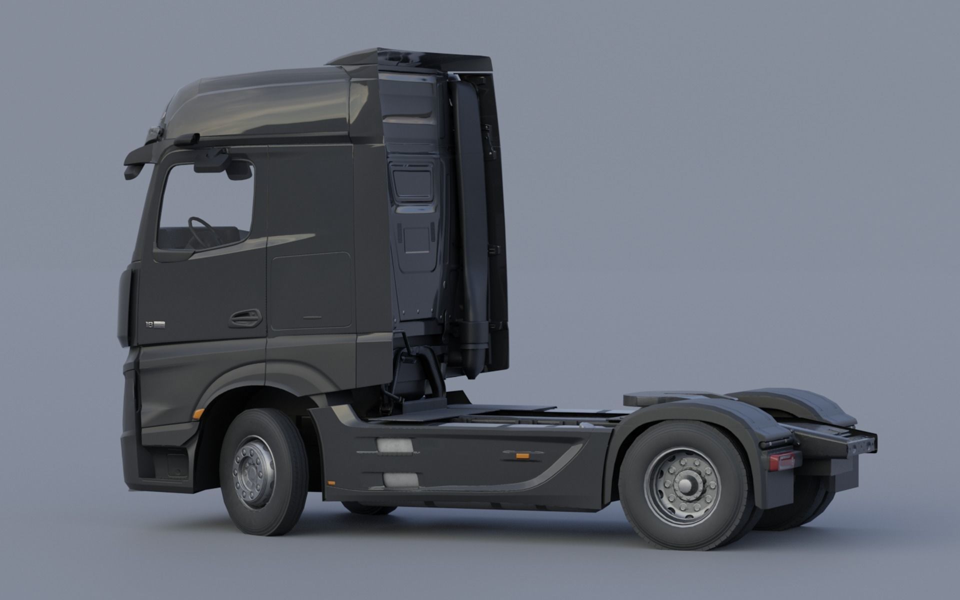 Mercedes-Benz Actros 2020 lowpoly Low-poly 3D model_3